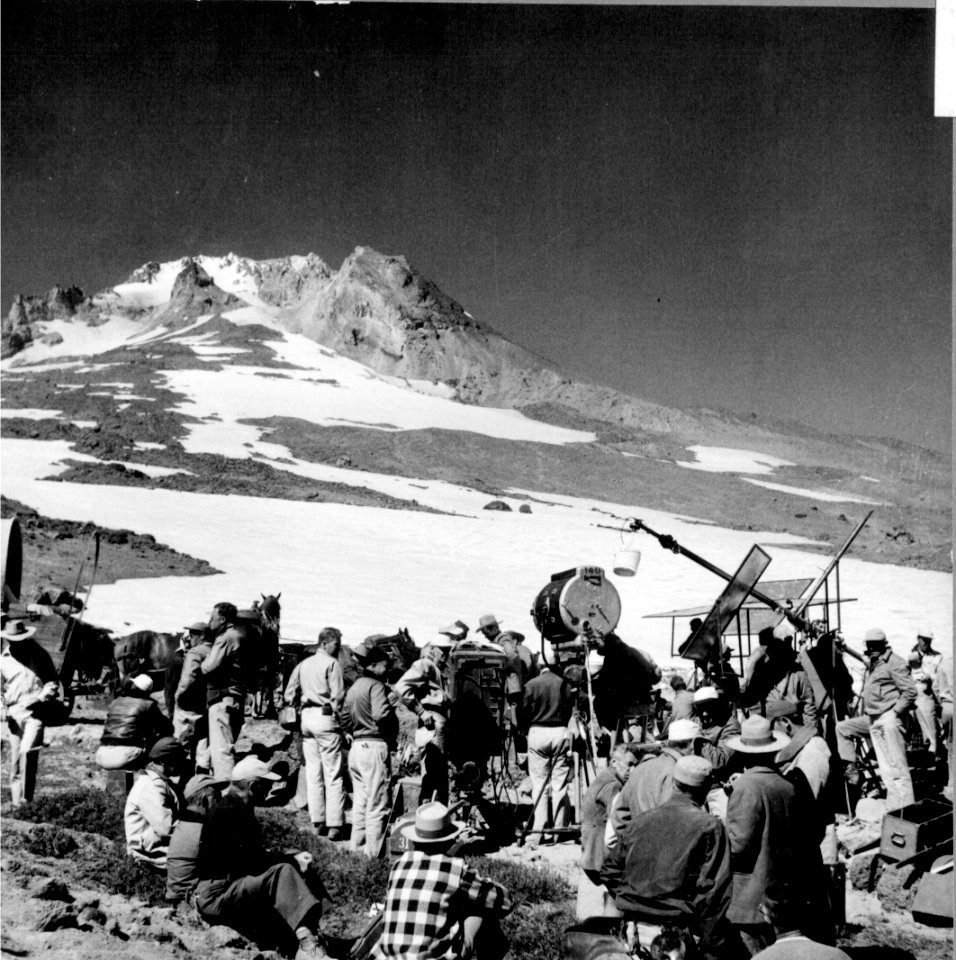Movie Company on Mt. Hood Shooting - The Bend of the Snake, Mt. Hood NF, OR 1947