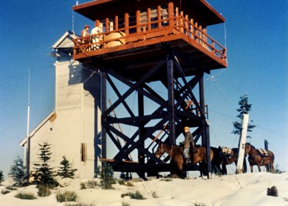 Indian Ridge Lookout Tower (Old and New), 1958 - Willamette NF