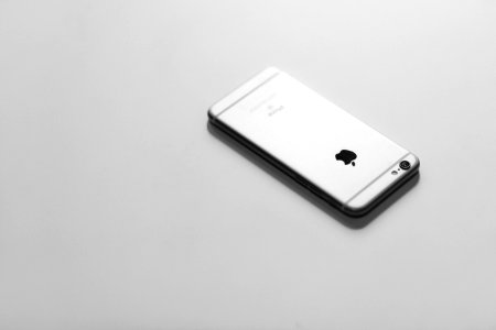 iPhone 6S in black and white