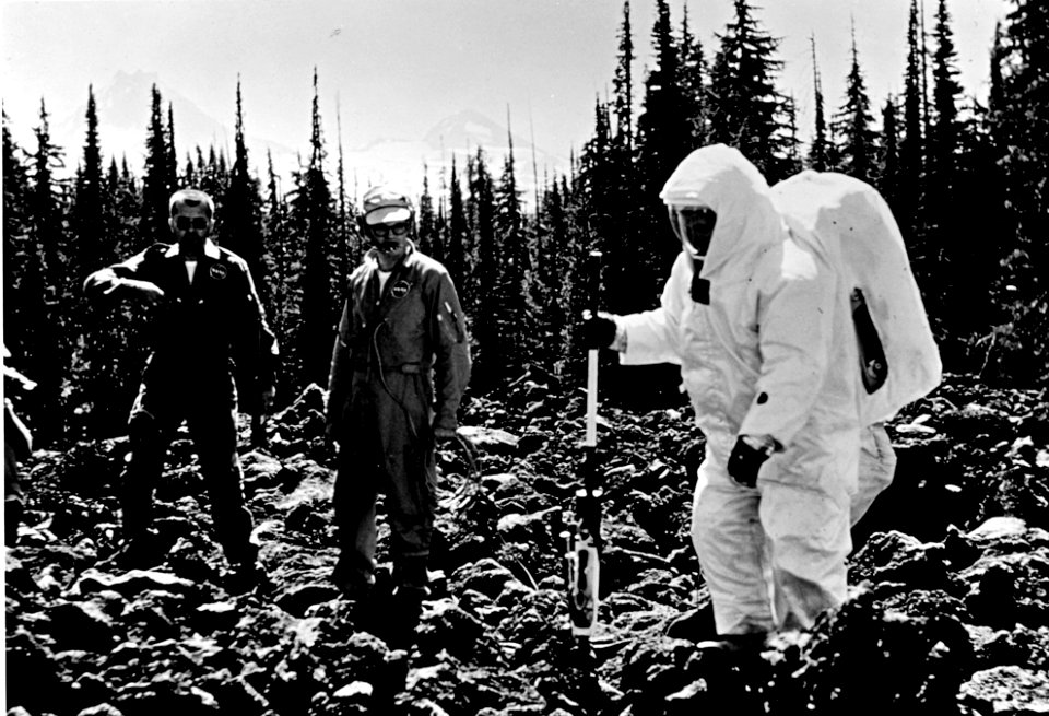 R-6 77-03-01 Astronaut Walt Cunningham, Lava Beds, Willamette NF, OR 1977 (2)