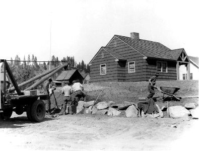 340282 CCC Camp Leavenworth, Wenatchee NF, WA 1936 photo