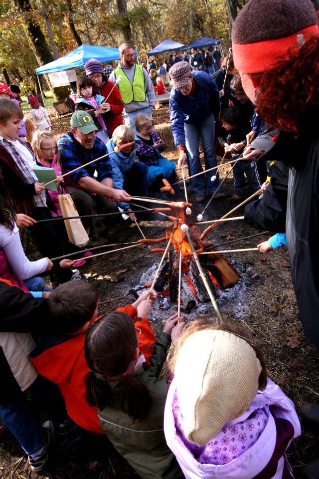 Play in the Rain Day-Cooking Free Hot Dogs, Willamette National Forest