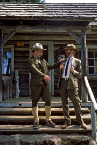 Willamette NF - Jim Denny & Tony Farque at Fish Lake, OR 1991a photo