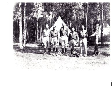 280080 Army Officers at Nine Mile CCC Camp, Baker NF, OT 9-1933 photo