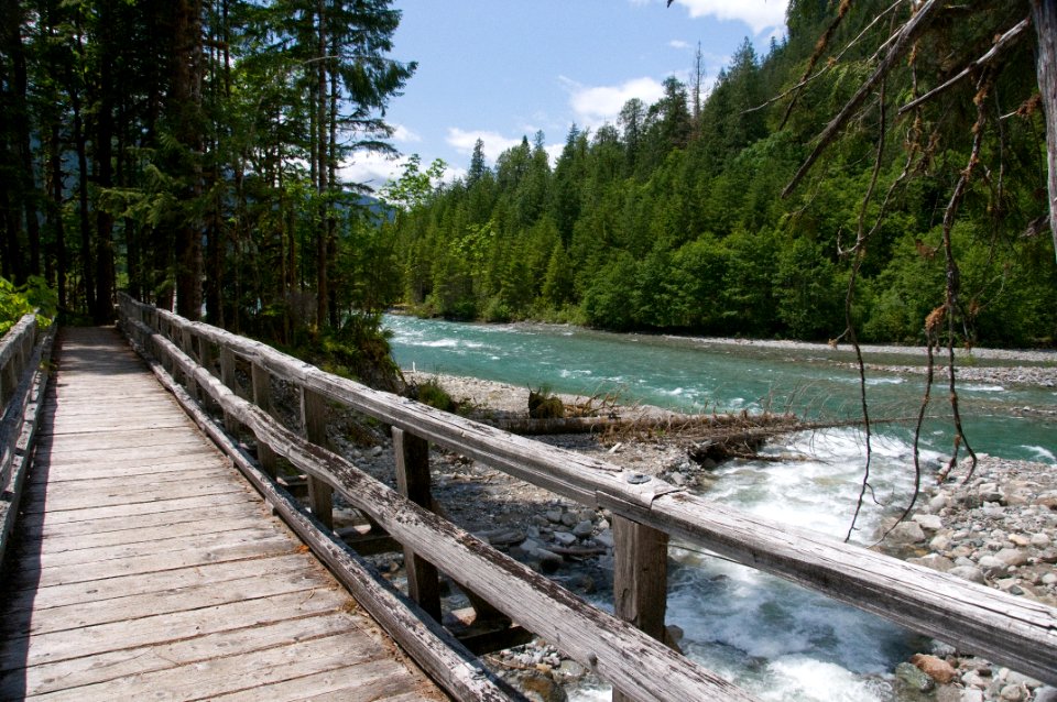 The Pacific Northwest Trail crossing Blum Creek at the Baker River