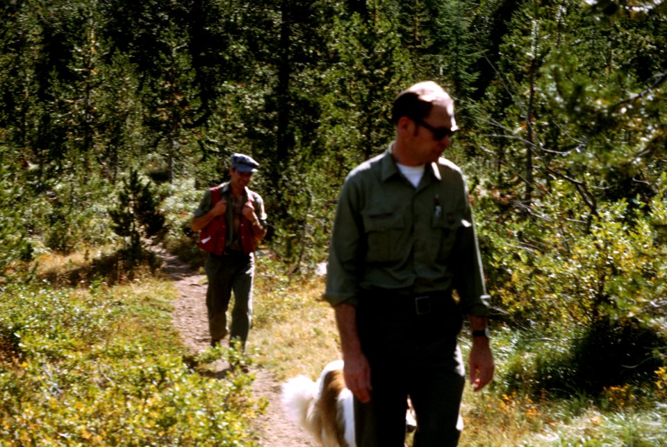 282 Ranger Jim Olsen hiking Cast Lake trail 1970