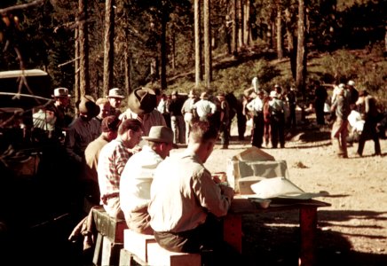 010 Fire camp timekeepers,Horseshoe Bend Fire 1939 Siskiyou NF