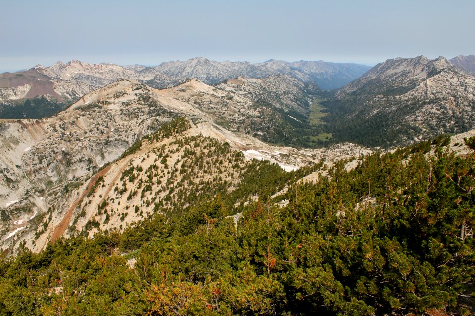 East Lostine River Valley from Eagle Cap Trail, Eagle Cap Wilderness on the Wallowa-Whitman National Forest