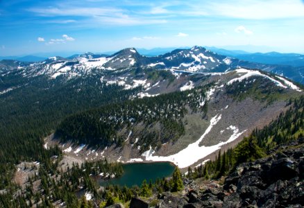 A small lake below the summit of Northwest Peak. photo