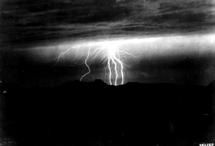 382563 Lightning on Bearhead Mtn, Snoqualmie NF, WA 1938 photo