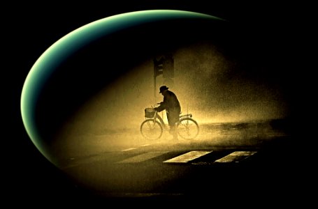 la citta' dentro una    bolla