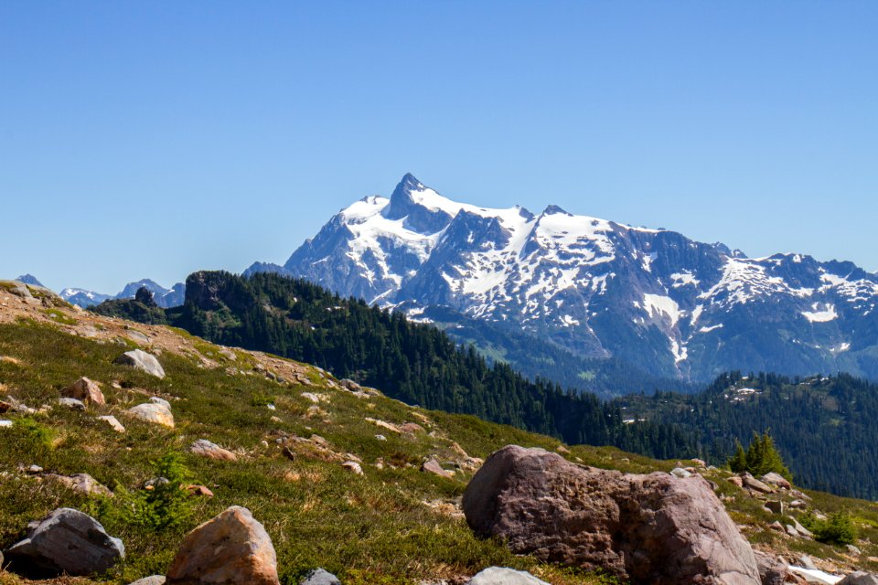 View of Mt Baker from Boulder Ridge Trail, Mt Baker Snoqualmie National Forest