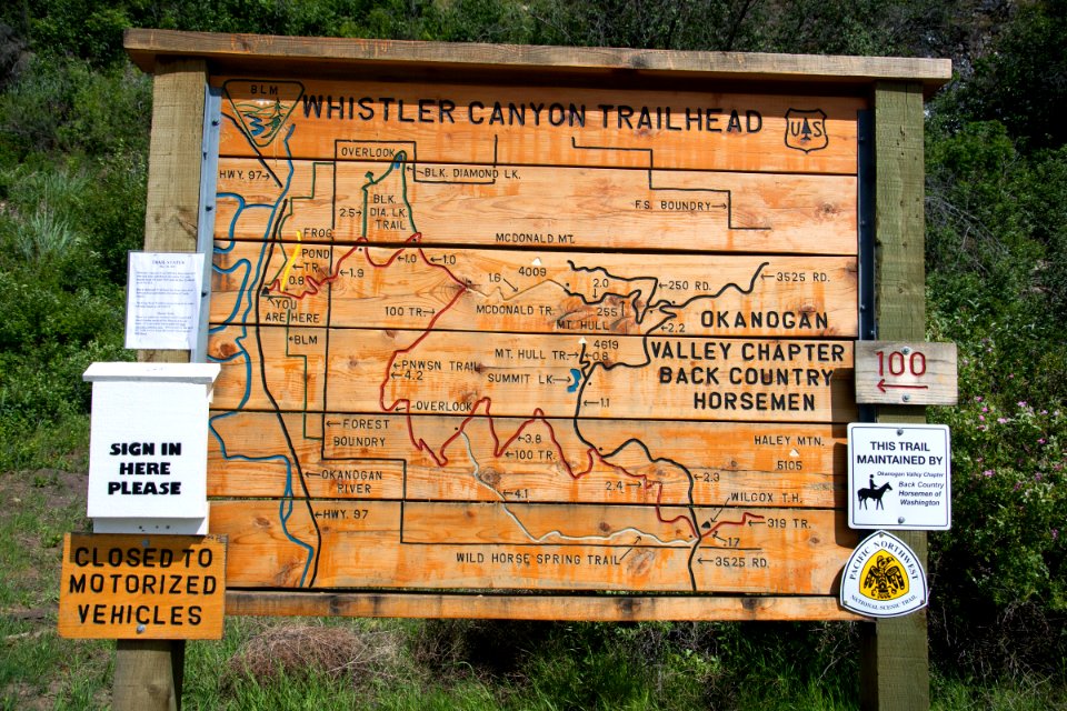 Whistler Canyon Trailhead map