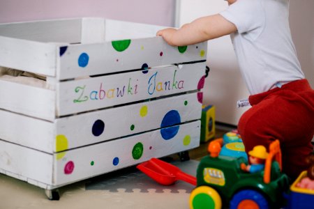 Baby boy's personalized toy box 2 photo