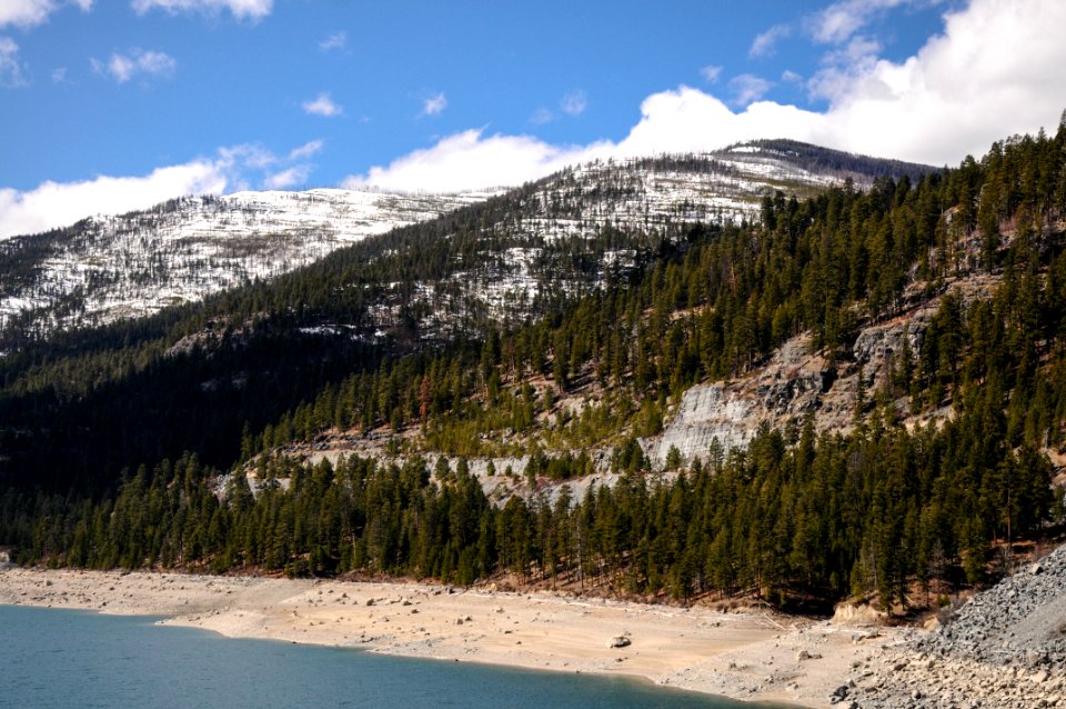 Webb Mountain from the bridge over Lake Koocanusa