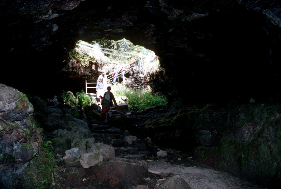 Recreation Interpretive tour of Ape Cave, Mt St Helens National Volcanic Monument, Gifford Pinchot National Forest