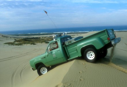 Siuslaw NF - Patrol Truck at Dunes 1979 photo