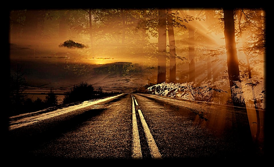 i raggi sulla strada