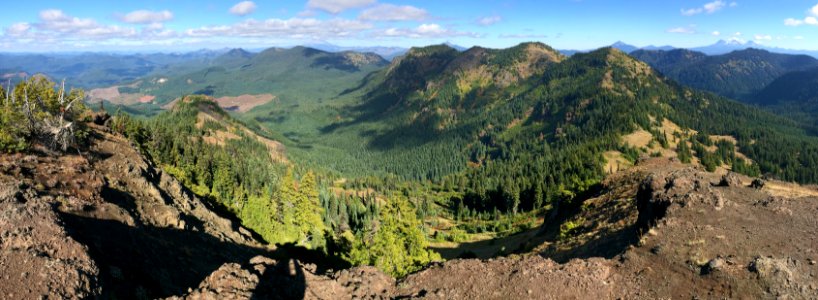Panorama looking east from Cone Peak on the Willamette National Forest