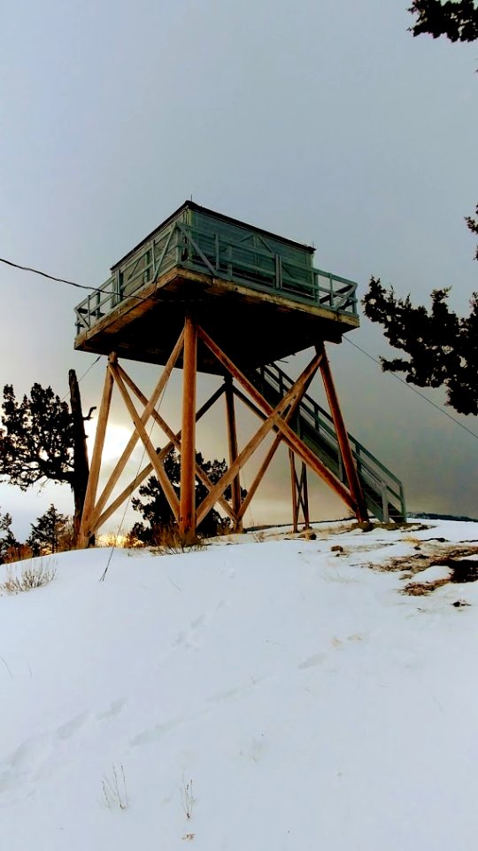 20171215 FallMountainLookout SDBurton Fall Mountain Lookout Winter, Malheur National Forest.