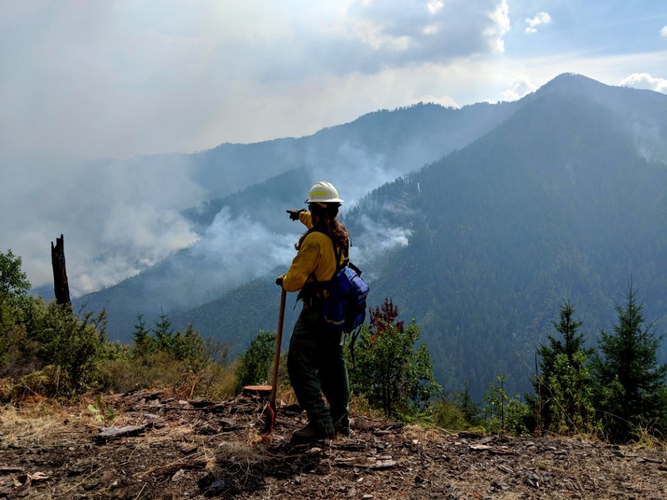 Firefighter Scouting on the Klondike Fire