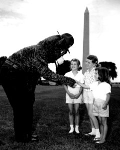 Smokey with Children on National Mall 1959 photo