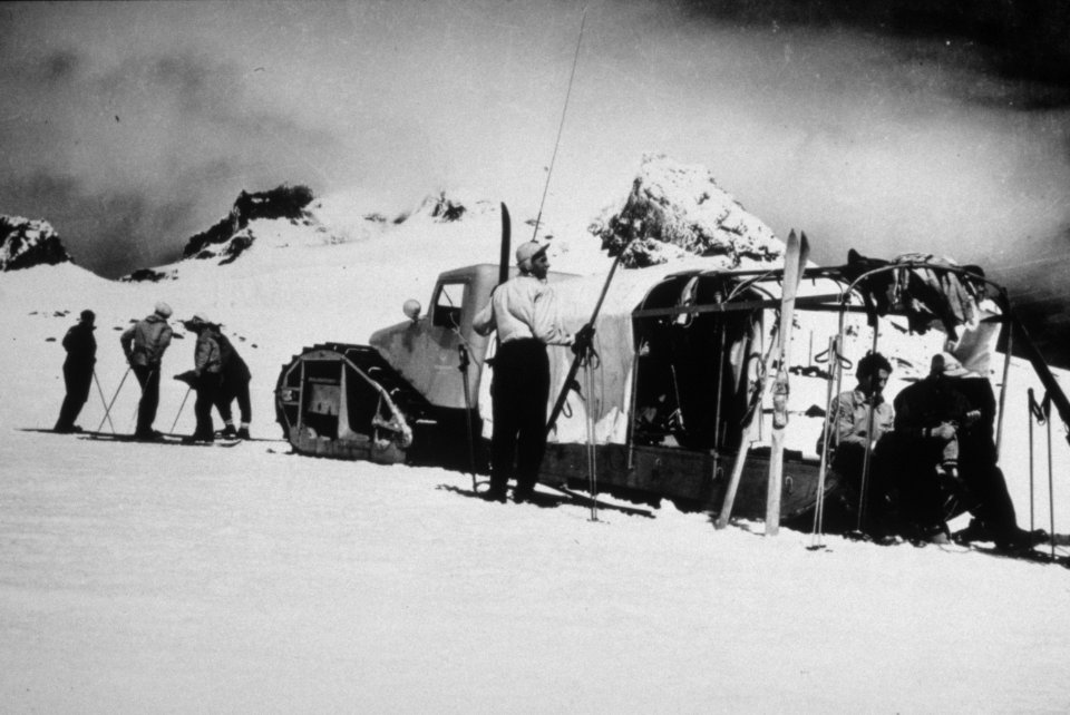 036 Tucker snocat on Mt Hood, 1960's