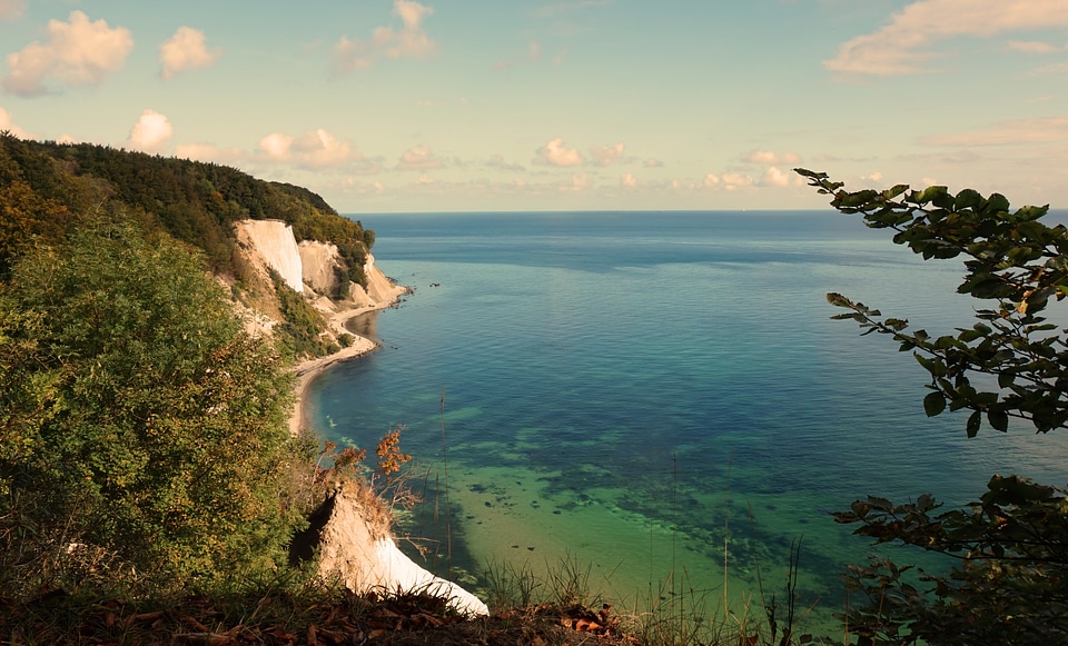 Shore cliff blue