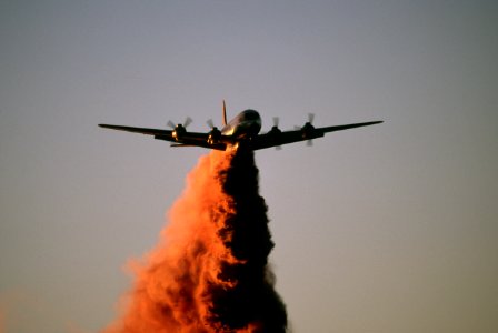 256 Ochoco National Forest, Hash Rock Fire, retardent drop photo