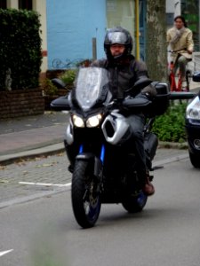 Motorcyclist driving photo