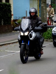 Motorcyclist driving