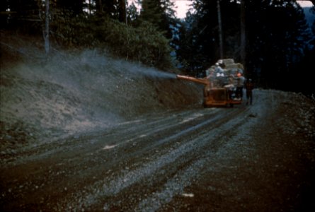 Umpqua NF - Seeding from Truck, OR 1958 photo