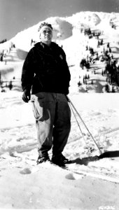 464306 Snow Ranger Monty Atwater at Mt. Baker NF, WA 1951 photo