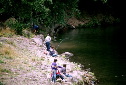 Recreation fishing Clackamas River, Mt Hood National Forest photo