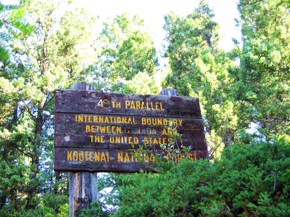 Blacktail Trail #92 takes hikers to the 49th parallel, boundary between the U.S. and Canada