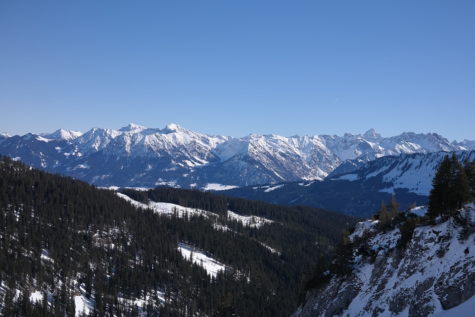 Sky mountains panorama