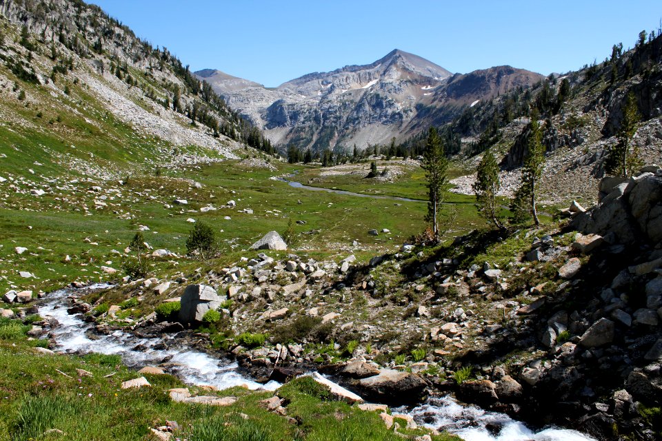 West Fork of the Wallowa River, looking towards Frazier Lake, Eagle Cap Wilderness on the Wallowa-Whitman National Forest