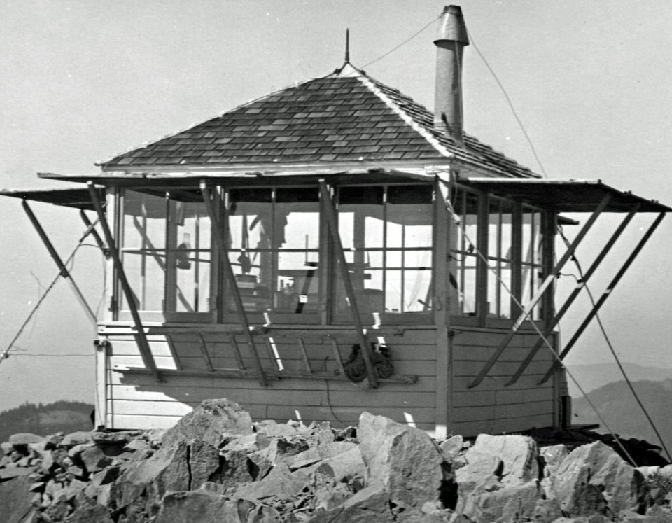 Lookout House Balm Mountain from South, Willamette NF, OR 1945