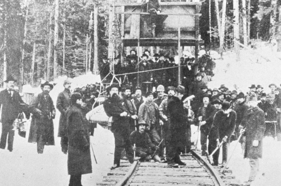 392 Mt Baker Snoqualmie Nat'l Forest last spike rail line 1893 8 Mile Tunnel