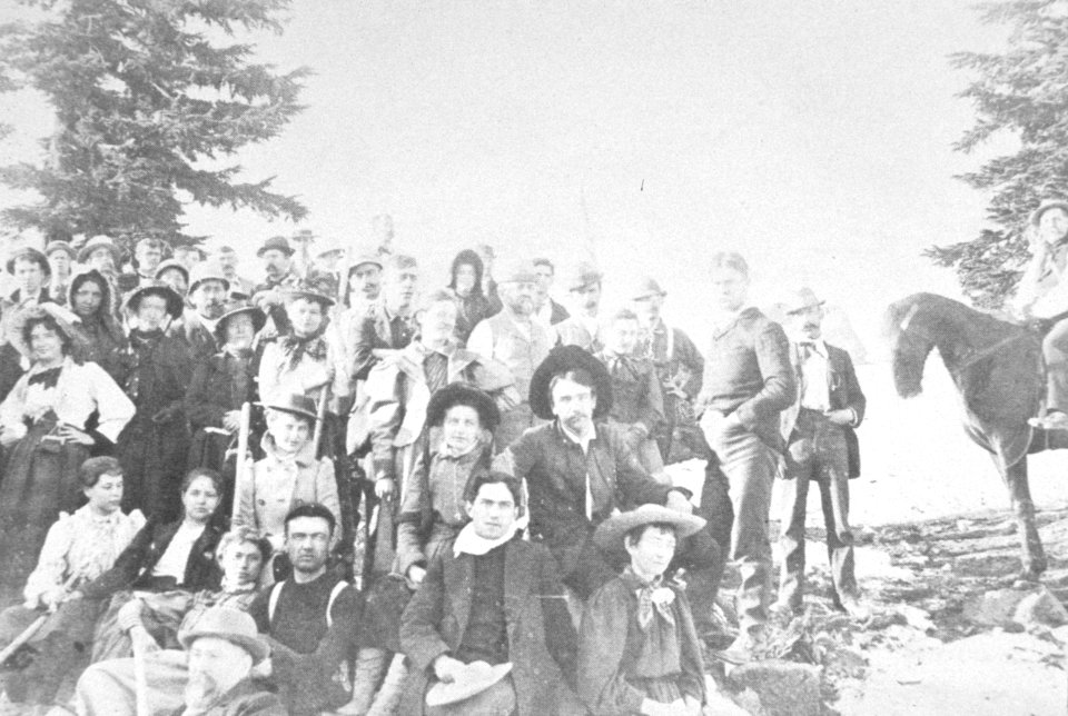 054 Climbing party at Cloud Cap, Mt Hood  1890's