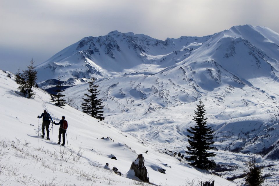Snowshoeing at Johnston Ridge (February 2017), Mount St Helens NVM on the Gifford Pinchot National Forest