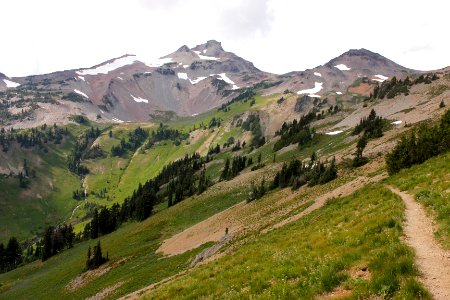 Pacific Crest Trail and Cispus River basin, Goat Rocks Wilderness on the Gifford Pinchot National Forest photo