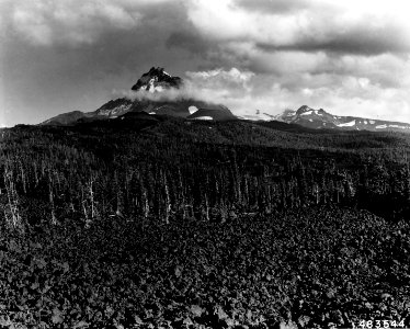 483544 Lava Beds & North Sister, Willamette NF, OR 1957 photo