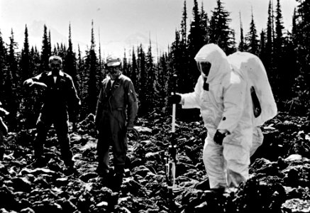 R-6 77-03-01 Astronaut Walt Cunningham, Lava Beds, Willamette NF, OR 1977