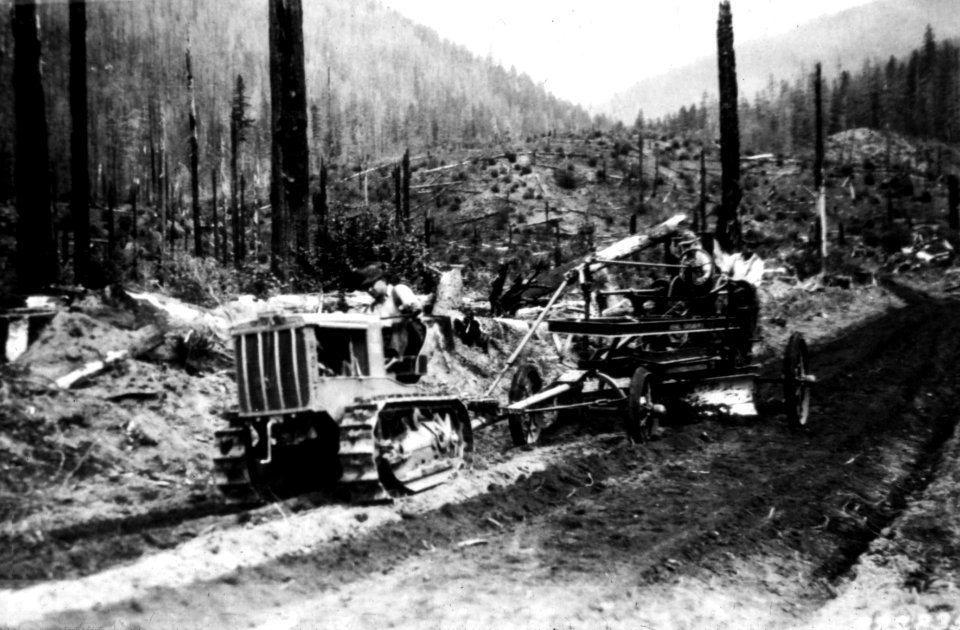 222835 Road Construction on Breitenbush Rd, Santiam NF, OR 1926 photo