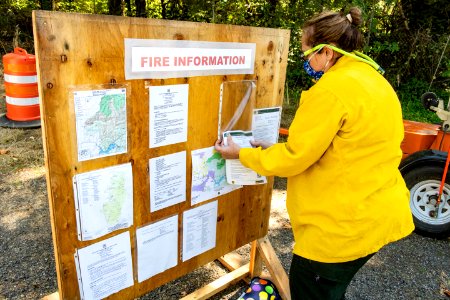 Traplines Beachie Creek Setting Up Info Boards Willamette National Forest photo