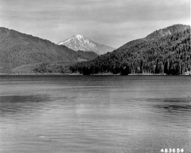 483654 Mt. Jefferson from Detroit Lake, Willamette NF, OR 1957 photo