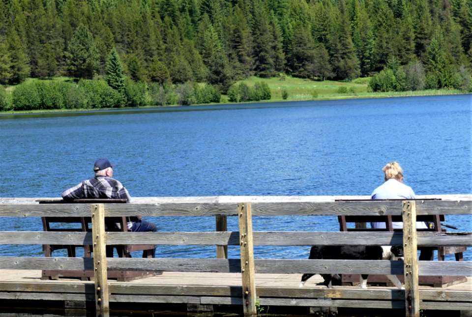 Big Meadow Lake Campground dock CU June 2020 by Sharleen Puckett