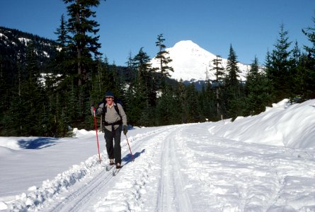 Cross country skiing Trillium Lake, Mt Hood National Forest-2.jpg