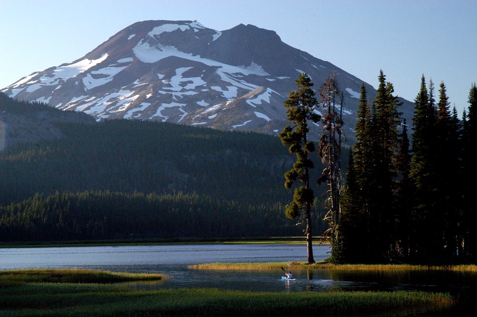 CANOEING AT SPARKS LAKE-DESCHUTES